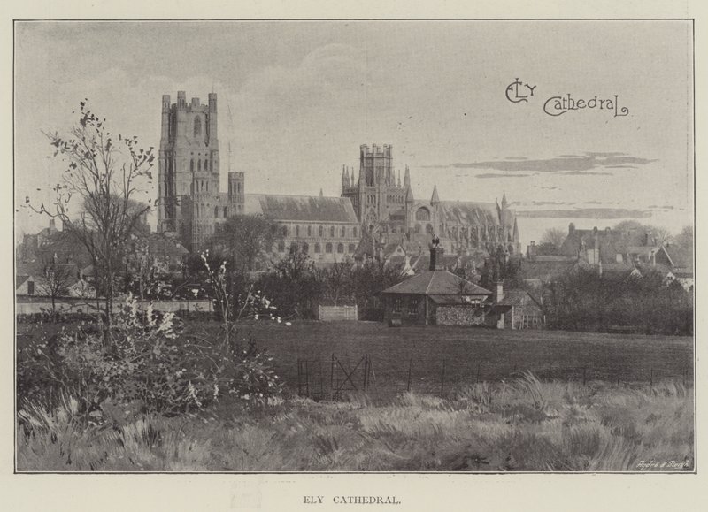 Catedral de Ely (litografía) de English School