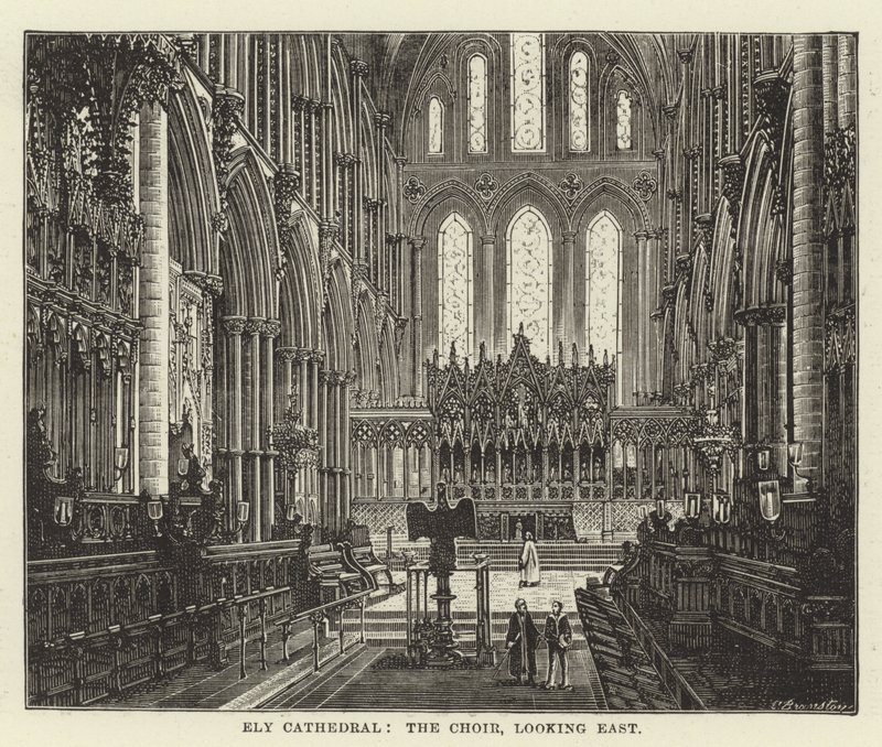 Catedral de Ely, el coro, mirando al este de English School