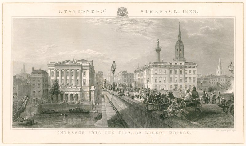 Entrada a la ciudad, por el Puente de Londres de English School