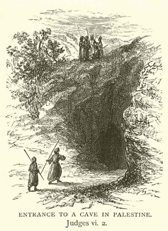 Entrada a una cueva en Palestina, Jueces, vi, 2 de English School