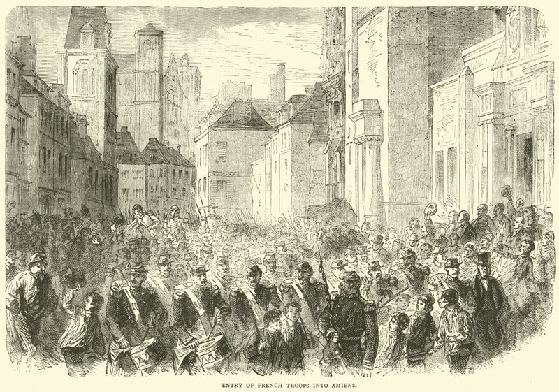 Entrada de las tropas francesas en Amiens, mayo 1871 de English School