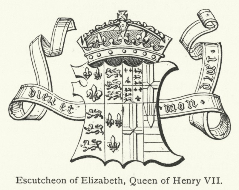 Escudo de Isabel, reina de Enrique VII (grabado) de English School