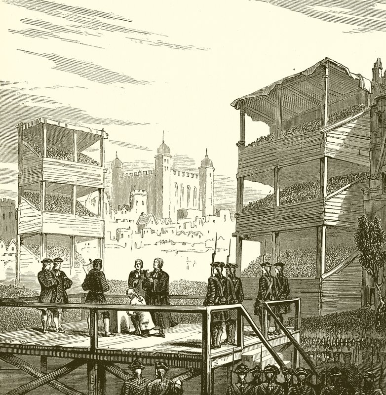 Ejecución de Lord Derwentwater en Tower Hill, 1716 de English School