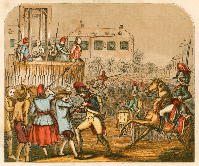 Ejecución de Luis XVI de Francia de English School