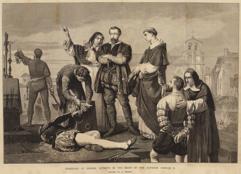 Ejecución de Patriotas Españoles en el Reinado del Emperador Carlos V de English School