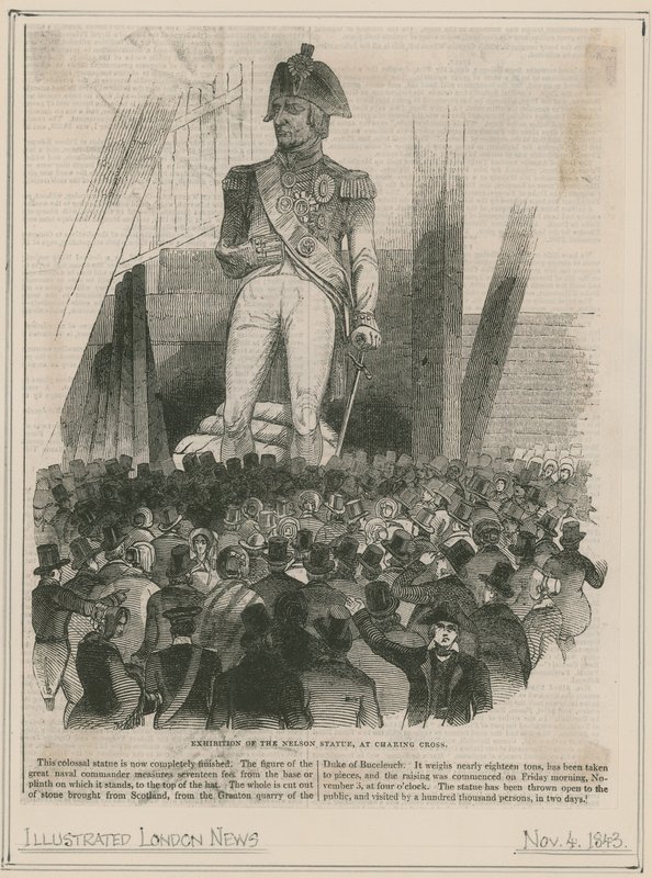 Exhibición de la Estatua de Nelson en Charing Cross de English School