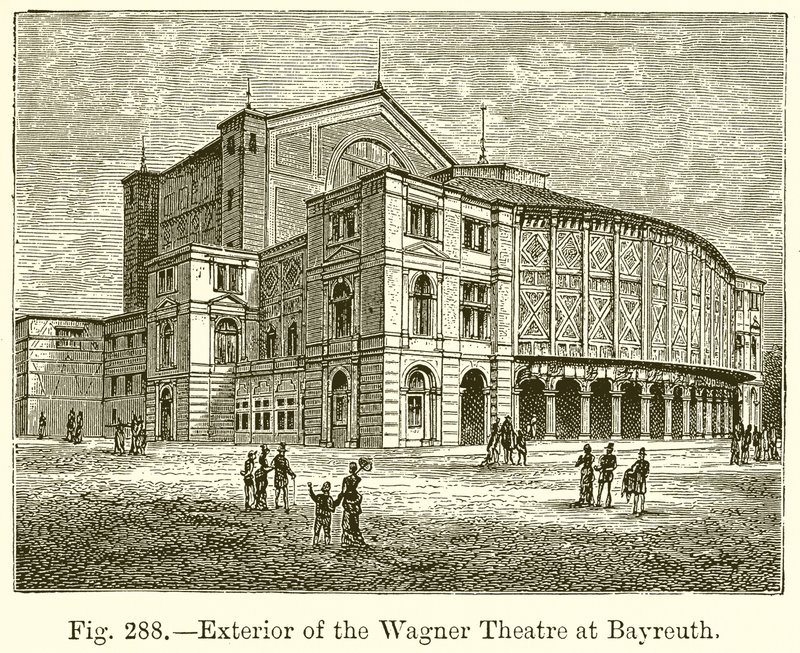 Exterior del Teatro Wagner en Bayreuth de English School