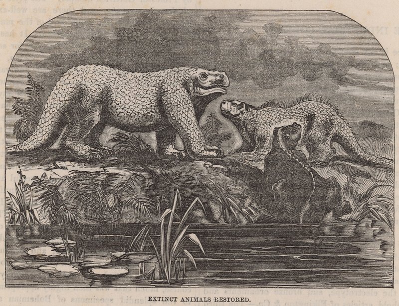 Animales extintos restaurados y exhibidos en el Palacio de Cristal de English School