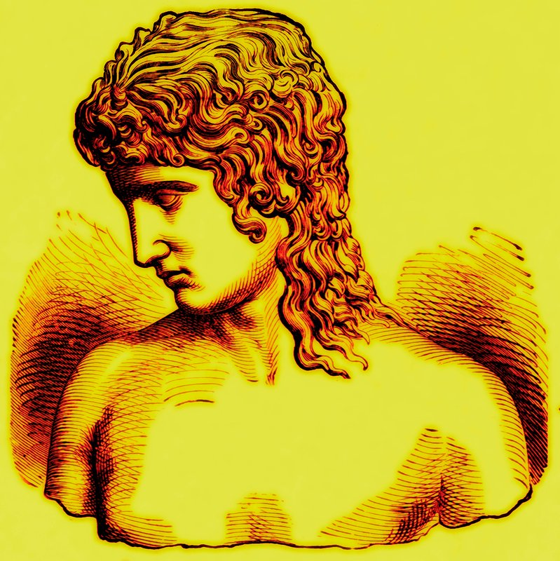 Extremo de la Divergencia Étnica - Tipo Más Alto - I: Eros de Praxiteles, ilustración de With the Worlds People de John Clark Ridpath, publicado en 1912 de English School