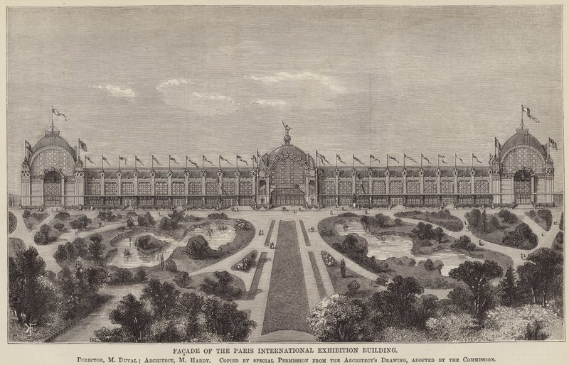 Fachada del edificio de la Exposición Internacional de París de English School