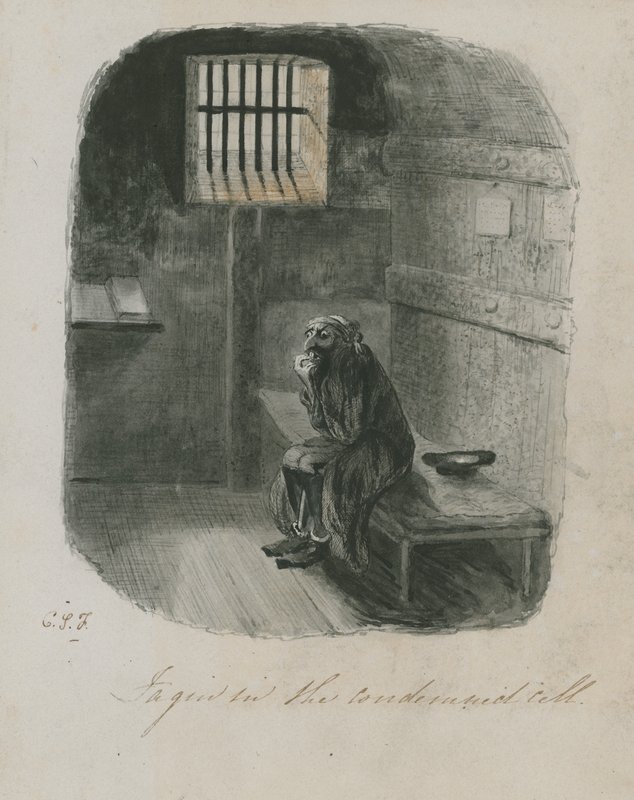 Fagin en la celda de los condenados de English School