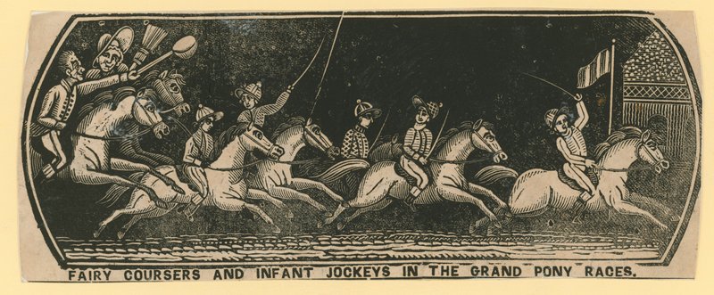 Corceles de Hadas y Jinetes Infantiles en las Grandes Carreras de Ponis de English School