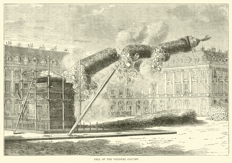 Caída de la columna Vendôme, abril 1871 de English School