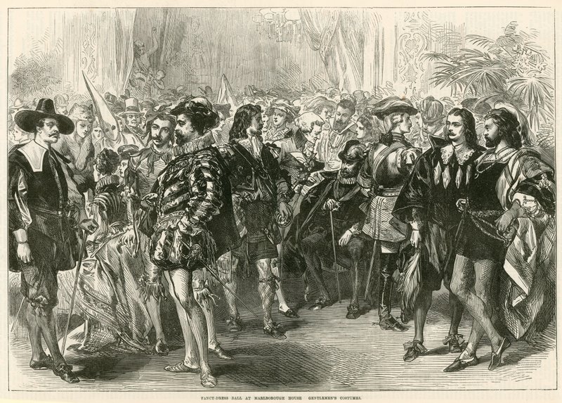 Baile de disfraces en Marlborough House - Trajes de caballeros de English School
