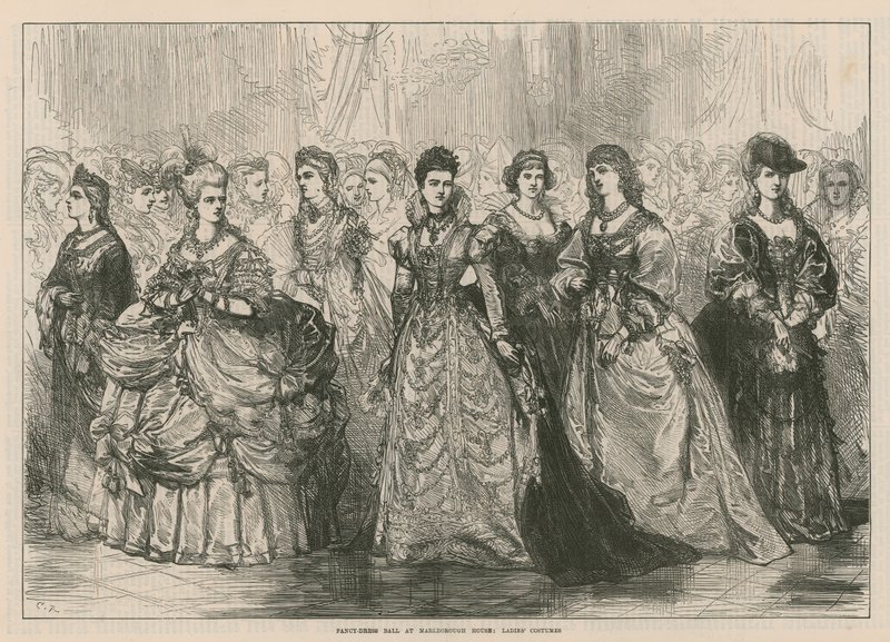 Baile de disfraces en Marlborough House - Trajes de damas de English School