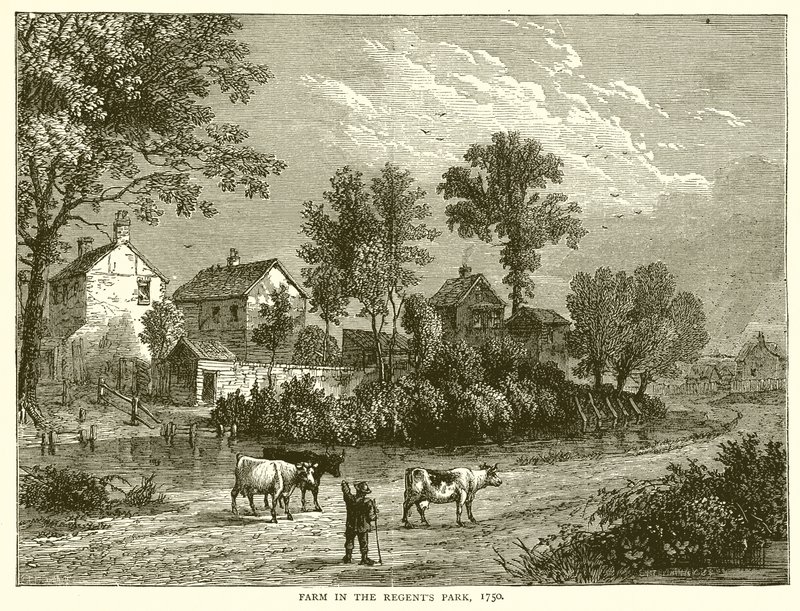 Granja en el Regents Park, 1750 de English School
