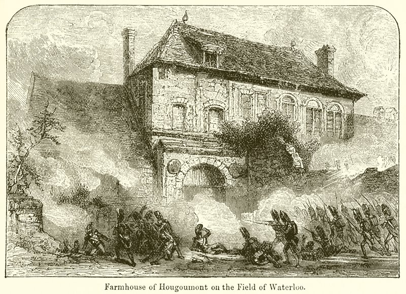Casa de campo de Hougoumont en el campo de Waterloo de English School