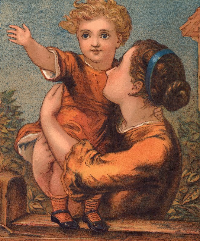 "¡Padre viene!" (litografia de color) de English School