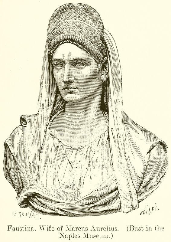 Faustina, Esposa de Marco Aurelio. (Busto en el Museo de Nápoles) de English School