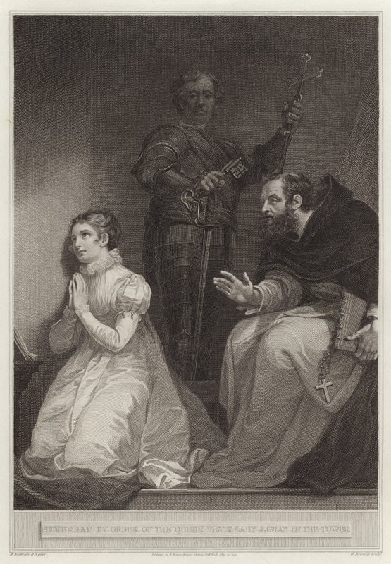 Feckenham por orden de la reina visita a Lady J Gray en la torre de English School