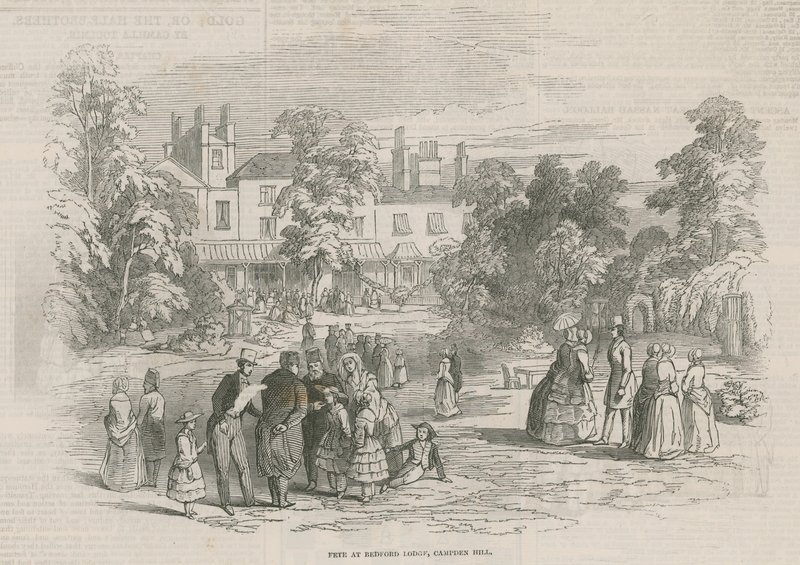 Fiesta en Bedford Lodge, Campden Hill, Londres de English School