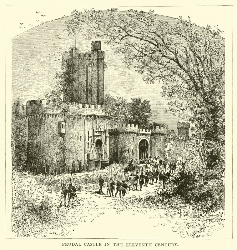 Castillo feudal en el siglo XI de English School