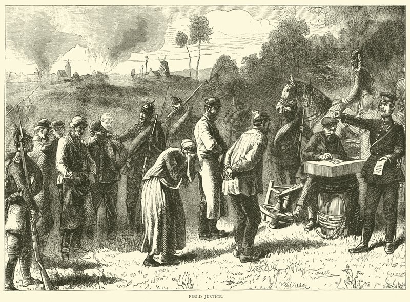Justicia de campo, septiembre 1870 de English School