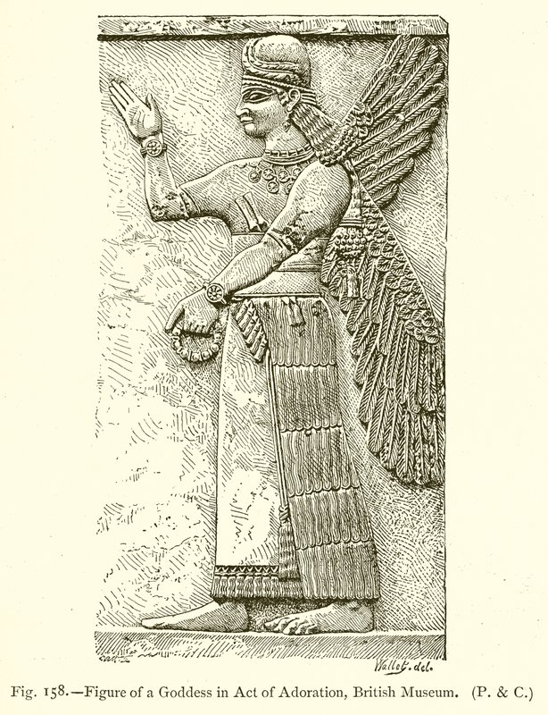 Figura de una diosa en acto de adoración, Museo Británico de English School