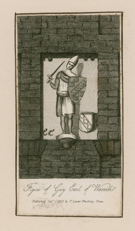 Figura del Guy, conde de Warwick (grabado) de English School
