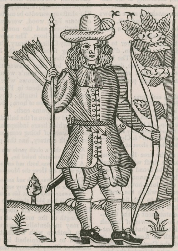 Ticket de los arqueros de Finsbury para el tiro de 1676 de English School