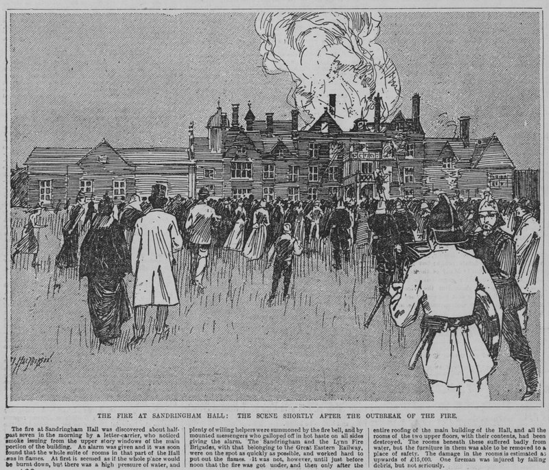 Incendio en Sandringham, Norfolk de English School