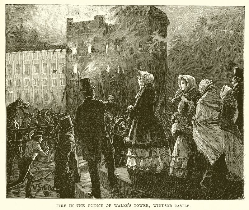 Incendio en la Torre del Príncipe de Gales, Castillo de Windsor de English School