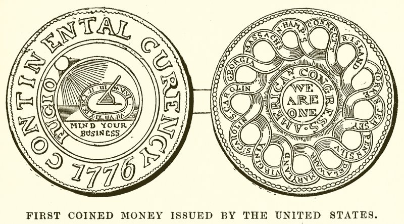 Primer dinero acuñado emitido por los Estados Unidos de English School
