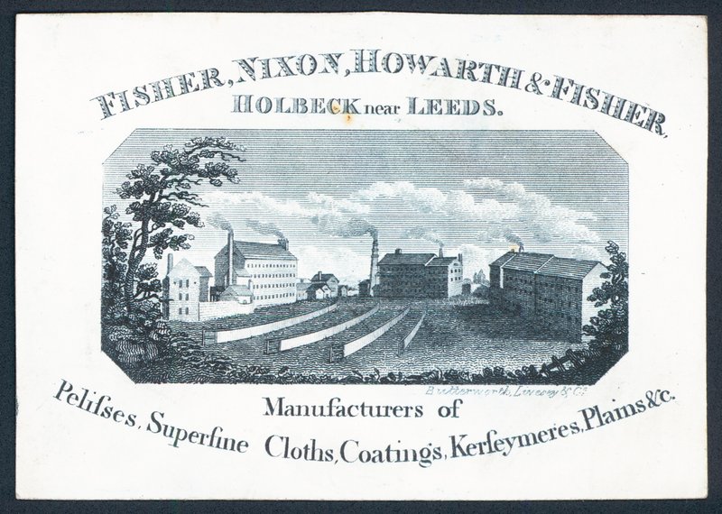 Tarjeta comercial de Fisher, Nixon, Howarth & Fisher de English School