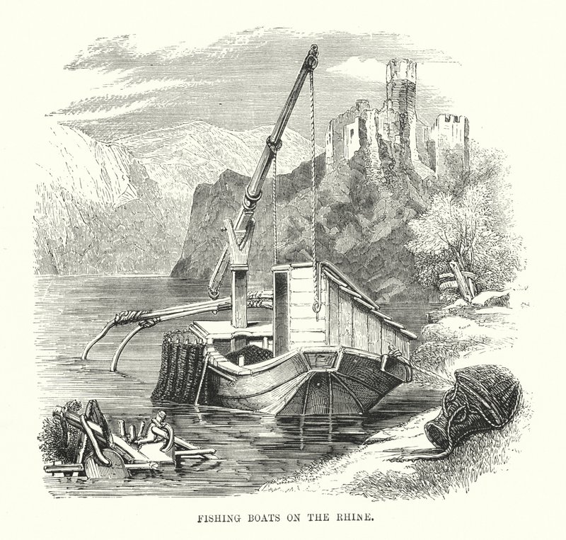 Barcos de pesca en el Rin de English School