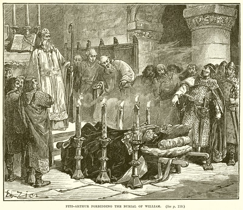 Fitz-Arthur prohibiendo el entierro de Guillermo de English School