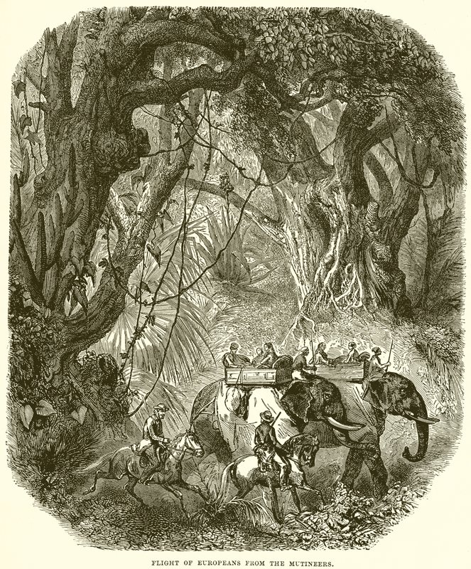 Huida de europeos de los amotinados de English School