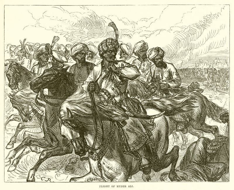 Huida de Hyder Ali de English School