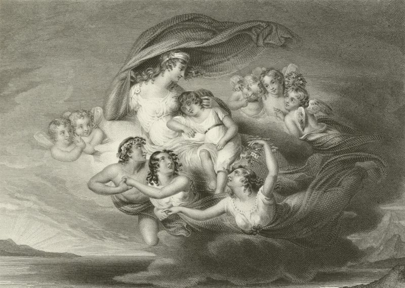Huida de Venus con Ascanius de English School