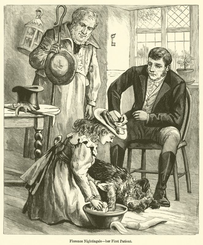 Florence Nightingale, su primer paciente de English School