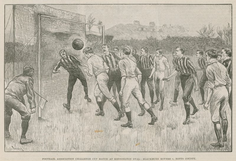 Partido de la Copa Challenge de la Asociación de Fútbol en Kennington Oval de English School