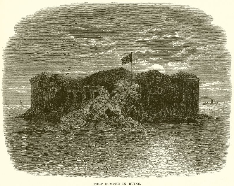 Fuerte Sumter en ruinas de English School
