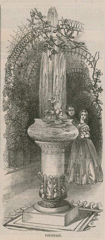 Fuente en una exposición de artes útiles de English School