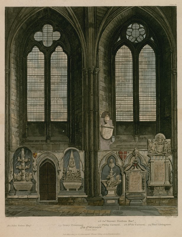 Cuarta y quinta ventana, Nave Norte, Abadía de Westminster, Londres de English School