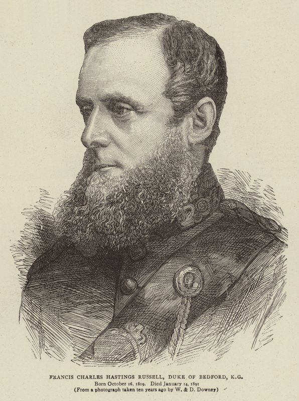 Francis Charles Hastings Russell, Duque de Bedford, KG (grabado) de English School
