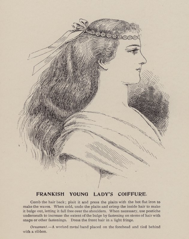 Coiffure de joven dama franca (grabado) de English School