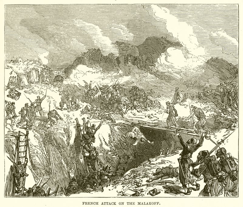 Ataque francés en el Malakoff de English School