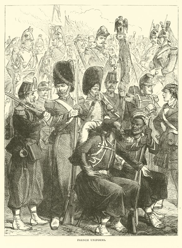 Uniformes franceses, septiembre 1870 de English School