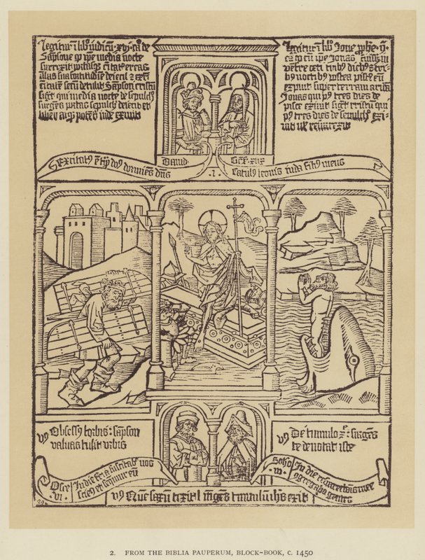 De la Biblia Pauperum, Libro de Bloques, c. 1450 de English School
