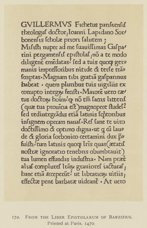 Del Liber Epistolarum de Barzizius, impreso en París de English School